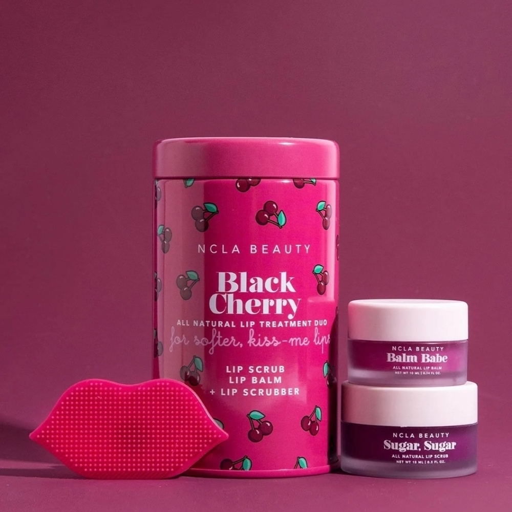 NCLA Beauty - Black Cherry Lip Care Set + Lip Scrubber